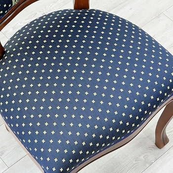 Amazon｜イタリア ダイニングチェア ブルー 木製 完成品 猫脚 CH